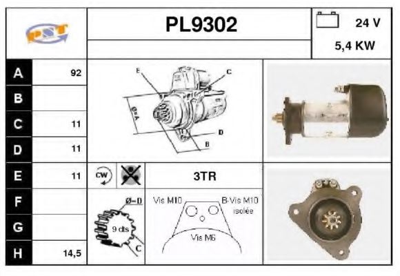 SNRA PL9302 Starter